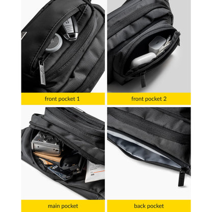 GoTrippin by Destinio Waist Bags for Men Women- Premium Stitching, Branded Zippers, Waterproof Pocket, RFID Safe- Large Fanny Pack for Hiking Travel, Money Belt (Polyester, Black) - Itsmygadgets
