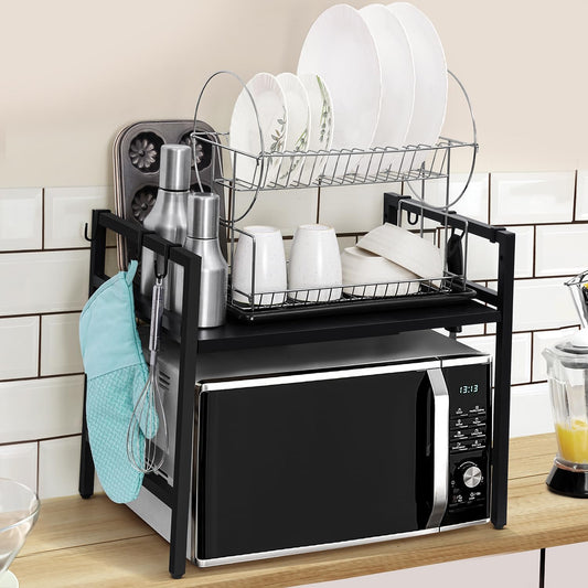 About Space Kitchen Storage Rack-Expandable & Height Adjustable Microwave Stand - Itsmygadgets