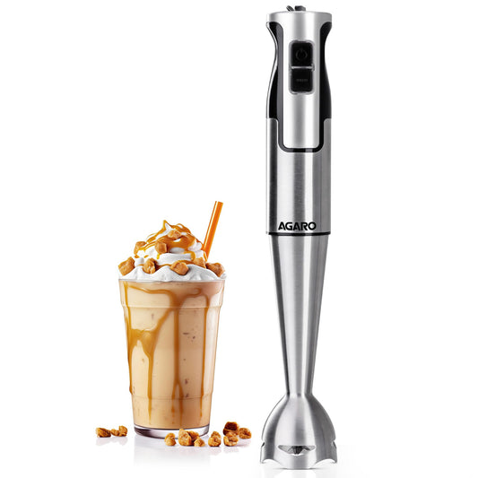 AGARO Regency Hand Blender, 600W, Variable Speed Modes & Speed Regulator, Stainless Steel - Itsmygadgets
