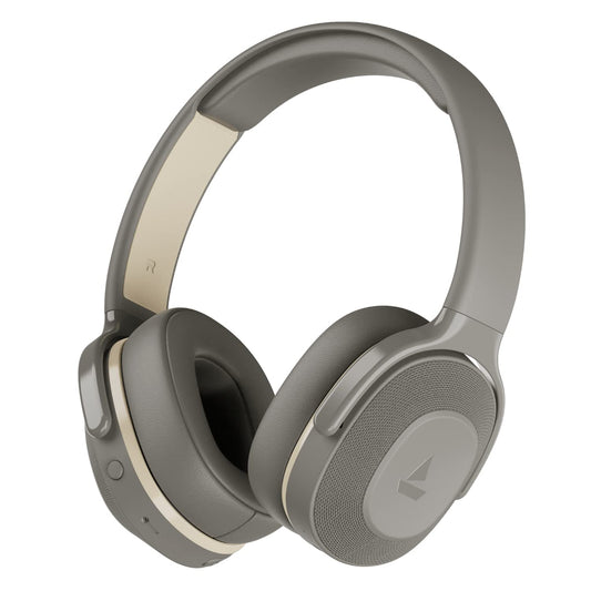 boAt Rockerz 425 Bluetooth Wireless On Ear Headphones Signature Sound, Enx Tech, ASAP Charge, 25H Playtime, Bluetooth V5.2, Dual Pairing with Mic (Ash Grey) - Itsmygadgets