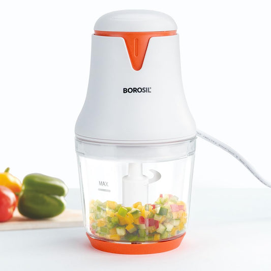 Borosil Chef Delite 260 Watts Electric Chopper for Kitchen | 600 ml 'chop-n-store' Plastic Bowl - Itsmygadgets