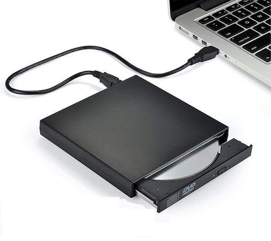 CEZO External USB 3.0 Portable Slim CD/DVD-ROM +-R-R-RW Burner Writer for Laptop Desktop Notebook Windows and Mac OS (Black) - Itsmygadgets