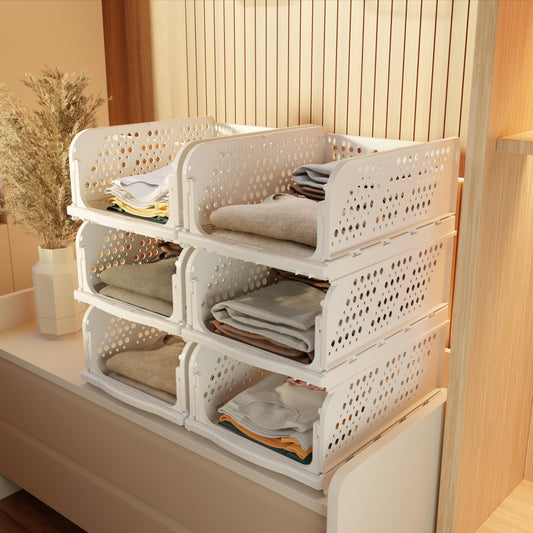 amazon basics Clothes Organizer for Wardrobe | Foldable & Stackable Closet Organizer - Itsmygadgets