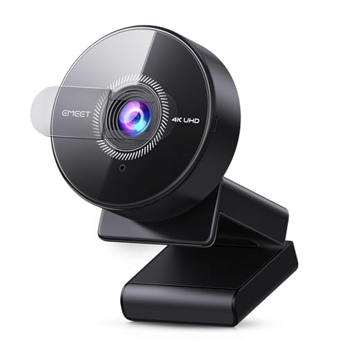 eMeet C950 4K Webcam for PC - 8 Megapixels 4K UHD, PDAF Autofocus, Noise-Canceling Mic, 70° FOV, 1080P@60FPS, Privacy Cover, USB 2.0 Plug&Play, Ideal PC Camera 4K for Zoom/Teams/Skype/Google Meet - Itsmygadgets