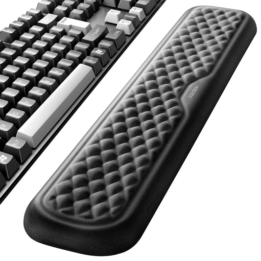 VAYDEER Keyboard Wrist Rest Pad Padded Memory Foam Hand Rest Support for Office, Computer, Laptop, Mac Typing and Wrist Pain Relief and Repair(17.32inch,Black) - Itsmygadgets