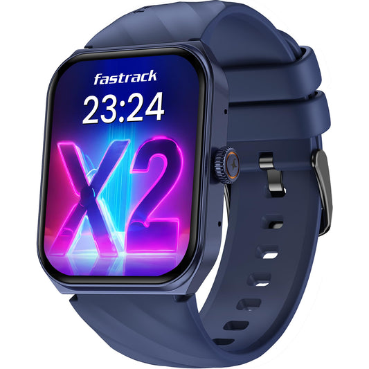 Fastrack New Limitless X2 Smartwatch|1.91" UltraVU with Rotating Crown|60 Hz Refresh Rate|Advanced Chipset|SingleSync BT Calling|NitroFast Charge|100+ Sports Mode & faces|Upto 5 Day Battery|IP68, Blue - Itsmygadgets