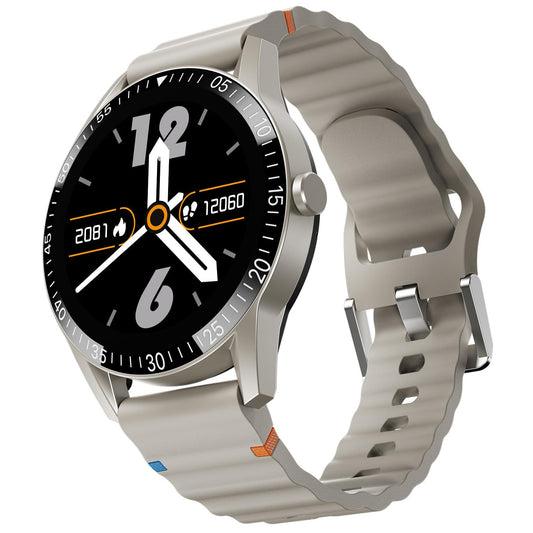 Fire-Boltt Talk Bluetooth Calling Smartwatch, 1.39" TFT Display with Dual Button, Hands On Voice Assistance, 120 Sports Modes, in Built Mic & Speaker (Talk, Beige) - Itsmygadgets
