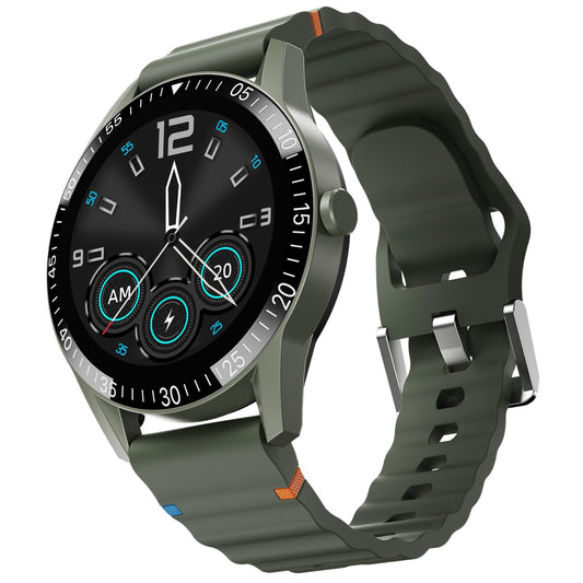Fire-Boltt Talk Bluetooth Calling Smartwatch, 1.39" TFT Display with Dual Button, Hands On Voice Assistance, 120 Sports Modes, in Built Mic & Speaker (Talk, Green Wave) - Itsmygadgets