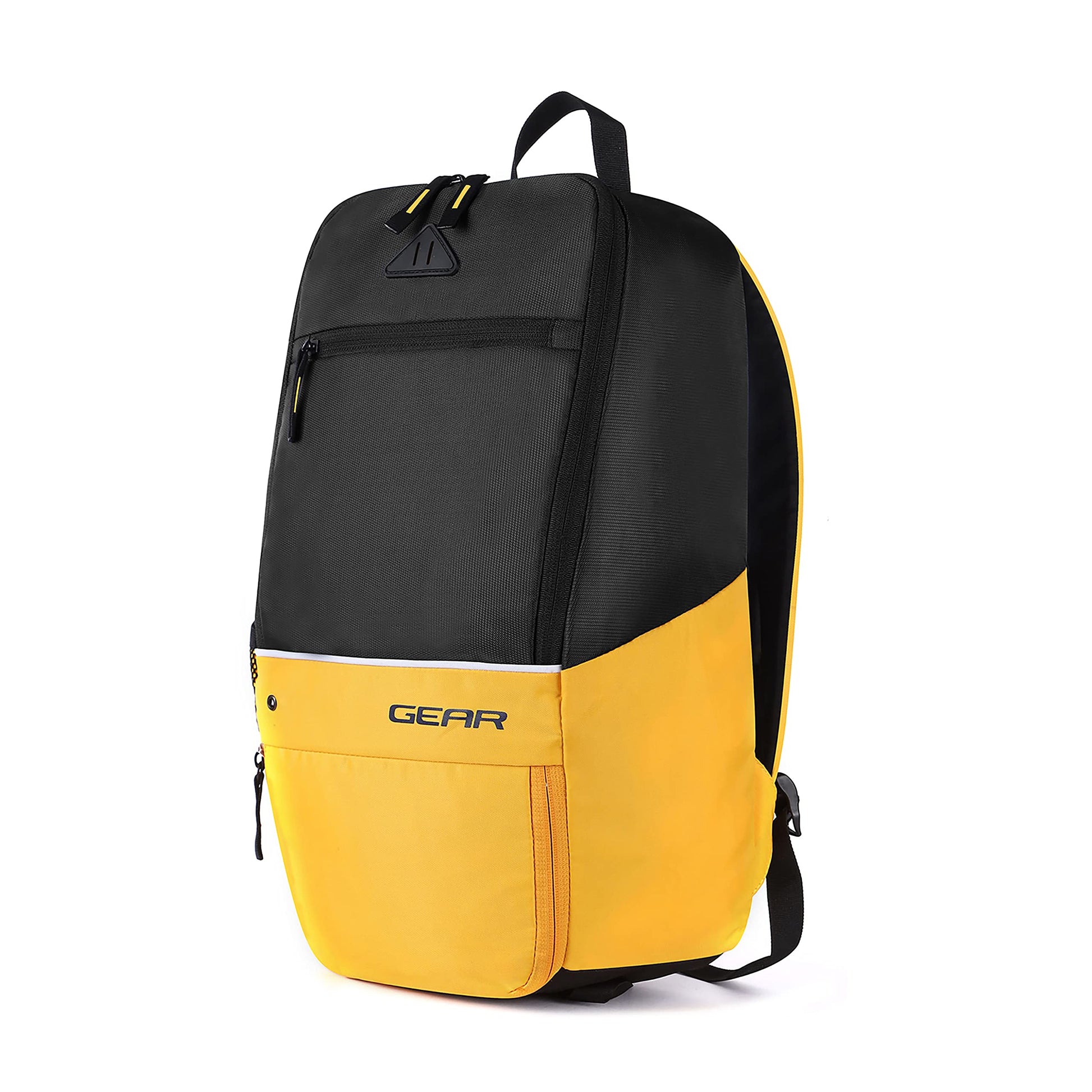 Gear SUPERIOR XL 17L Samll Water Resistant School Bag/Casual 4 Compartment Backpack/College Bag/Sports Bag with Shoe Compartment for Men/Women (Black-Yellow) - Itsmygadgets