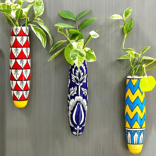 Lazy Gardener Ceramic Magnetic Planters Set of 3 for Fridge | Magnetic Ceramic Planters for Indoor Plant - Itsmygadgets