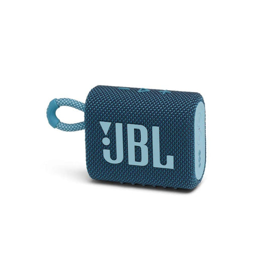 JBL Go 3, Wireless Ultra Portable Bluetooth Speaker, Pro Sound, Vibrant Colors with Rugged Fabric Design, Waterproof, Type C (Without Mic, Blue) - Itsmygadgets