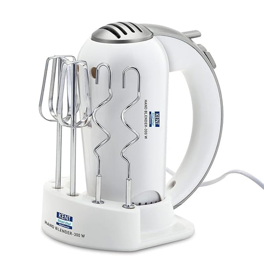 KENT 16051 Hand Blender 300 W | 5 Variable Speed Control | Multiple Beaters & Dough Hooks - Itsmygadgets