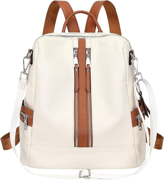 Comfabie Leather backpacks purse for women, girls college shoulder bags, crossbody handbags with laptop compartment, travel backpacks, wallets & luggage purse, daypacks Rakhi Gift for Sister - Itsmygadgets