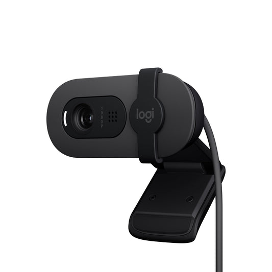 Logitech Brio 100 Full HD Webcam for Meetings and Streaming, Auto-Light Balance, Built-in Mic, Privacy Shutter, USB-A, for Microsoft Teams, Google Meet, Zoom and More- Graphite - Itsmygadgets