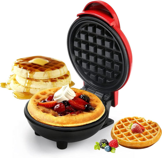 DDN_R_ Mini Waffle Maker Machine 3 In 1 Easy To Clean Dual Side Plate, Perfect For Pan Cakes - Itsmygadgets