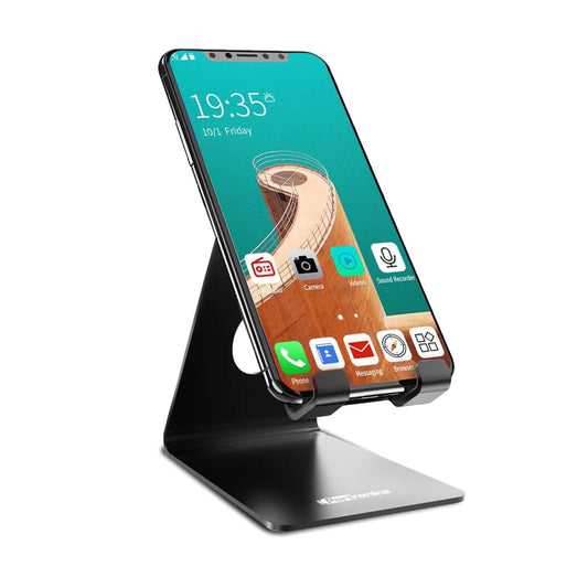 Portronics MODESK Universal Mobile Holder Stand with Metal Body, Anti Skid Design - Itsmygadgets