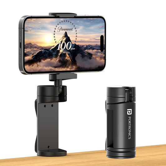 Portronics Mobot Clip Mobile Holder with 360° Adjustable Angles, Light Weight - Itsmygadgets