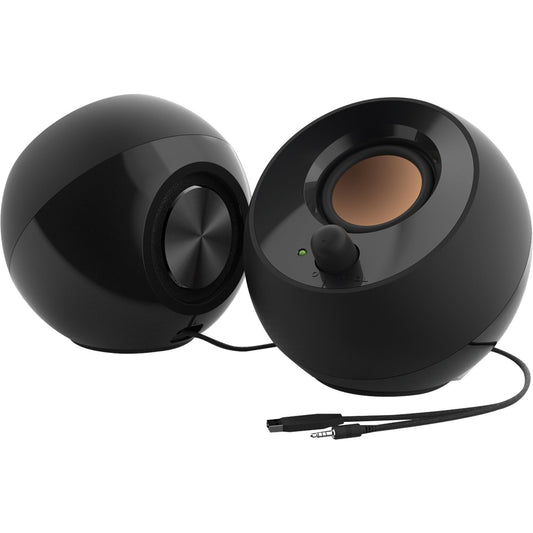 Creative Pebble 2.0 USB-Powered Desktop Speakers with Far-Field Drivers and Passive Radiators for PCs and Laptops (Black) - Itsmygadgets