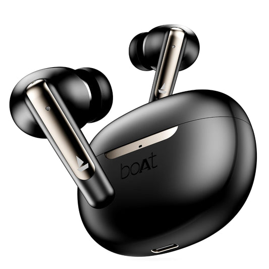 boAt Airdopes 141 ANC(~32dB), 50ms Low Latency, 4Mics ENx,42Hrs Battery, Fast Charge,IPX5, v5.3 Bluetooth TWS in Ear Earbuds Wireless Earphones with mic (Gunmetal Black) - Itsmygadgets