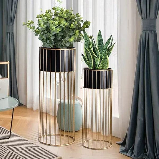 Decent Home Decor Metal Planter Stand Set of 2 for Indoor and Outdoor Decoration for Living Room - Itsmygadgets