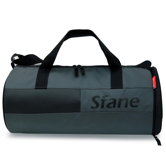 Sfane Polyester 23cms Duffle/Shoulder/Gym Bag for Men & Women with Separate Shoe Compartment (Grey) - Itsmygadgets