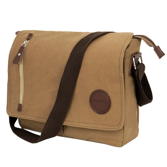 Storite Canvas Sling Cross Body Travel Office Business Satchel Messenger One Side Shoulder Bag for Men & Women - Itsmygadgets
