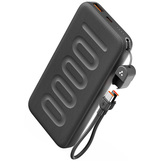 Ambrane 10000mAh Slim & Compact Powerbank with in-Build Type C Cable - Itsmygadgets