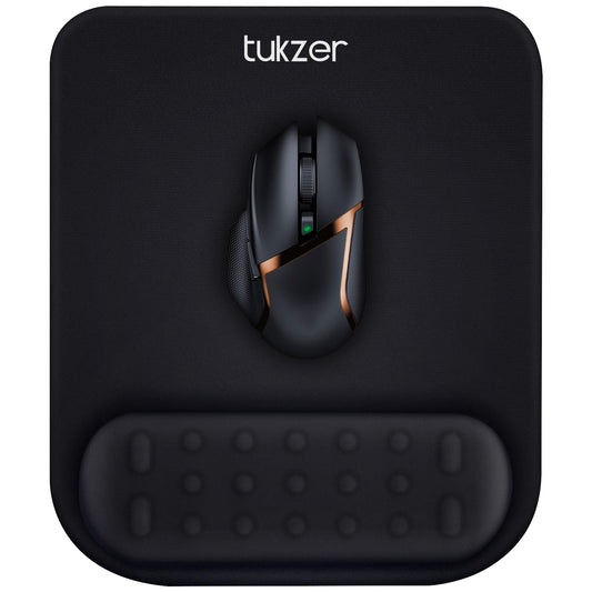 Tukzer Gel Mouse Pad Wrist Rest Memory-Foam Ergonomic Mousepad| Cushion Wrist Support & Pain Relief| Suitable for Gaming, Computer, Laptop, Home & Office Non-Slip Rubber Base (Black) - Itsmygadgets