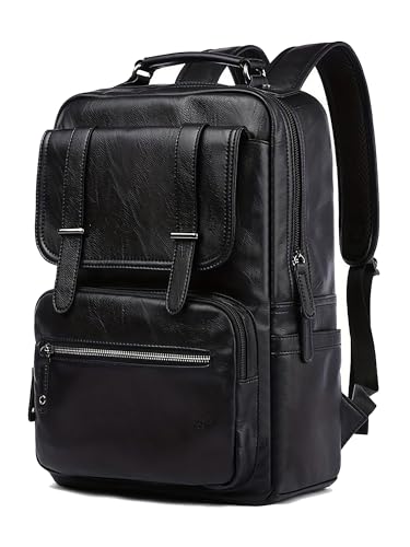FUR JADEN Vegan Leather Stylish 15.6 Inch Laptop Backpack Travel Weekender Bag For Men Women - Itsmygadgets