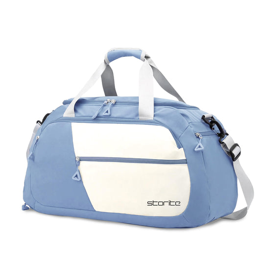 Storite Nylon 54 Cm Imported Multi Purpose Travel Duffle Bag for Women with Dry and Wet Pocket, Lightweight Waterproof Backpack Carry Luggage Bag with Shoe Compartment (Blue, 53 x 23 x 24 cm) - Itsmygadgets