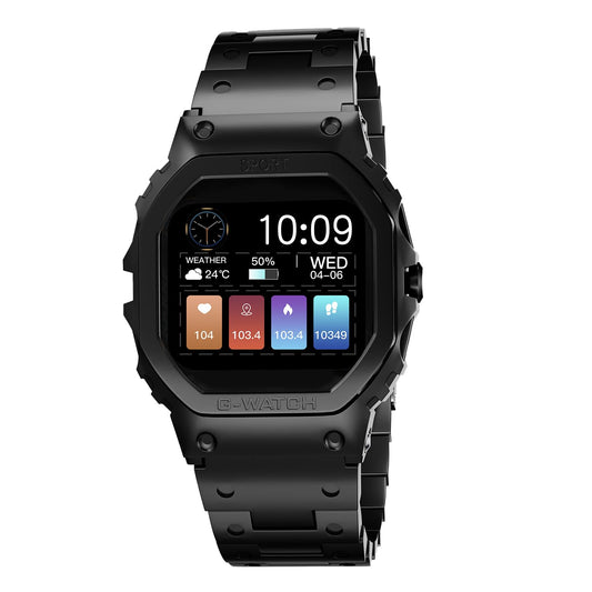Vibez Vintage Luxury Smart Watch for Women & Men with 1.57 TFT HD Display, Metal Straps, Health Monitoring, Bluetooth Calling Smartwatch, IP67, Sports Mode, Unisex Smartwatch for Men & Women (Black) - Itsmygadgets
