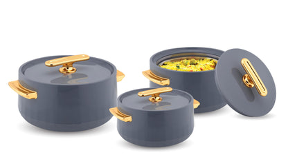 WARMEO Pearl Round Shape Inner Steel Casserole| BPA Free|Advanced P.U. Insulation - Itsmygadgets