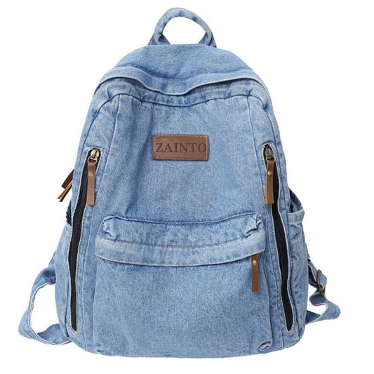 ZAINTO Denim Backpacks for men and women Stylish Outdoor Travel bag - Itsmygadgets