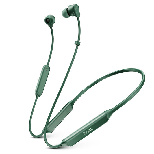 boAt Rockerz 150 Pro Bluetooth Neckband in Ear Earphones w/ 150hrs Playback, Dual EQ Modes, Crystal Bionic Sound by HiFi DSP 5, AI-ENx Technology, Dual Pairing,Beast Mode,ASAP Charge(Green) - Itsmygadgets